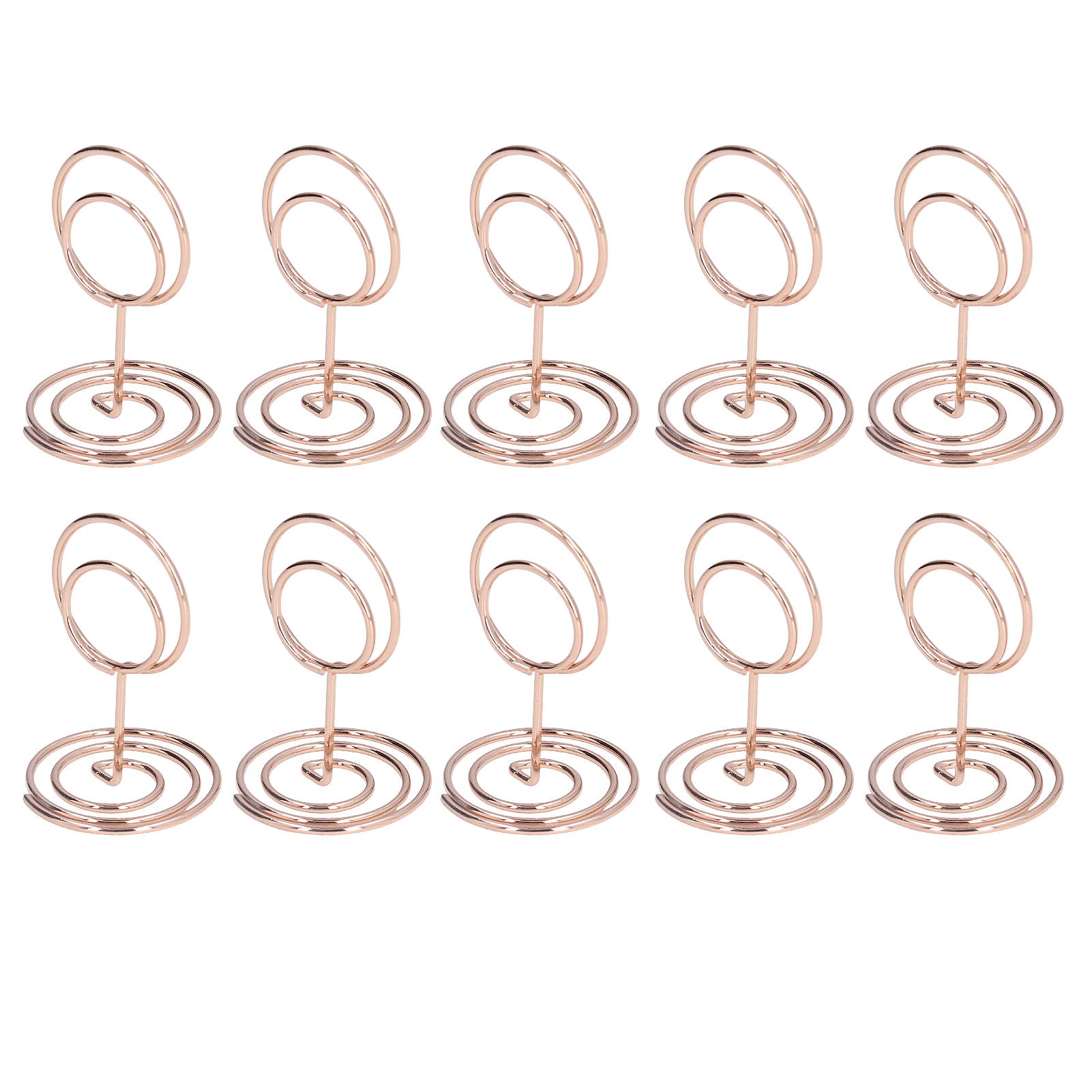 10pcs Table Number Holder Convenient Practical Round Base Reliable Durable Stable Elegant Style Home DecorationRose Gold