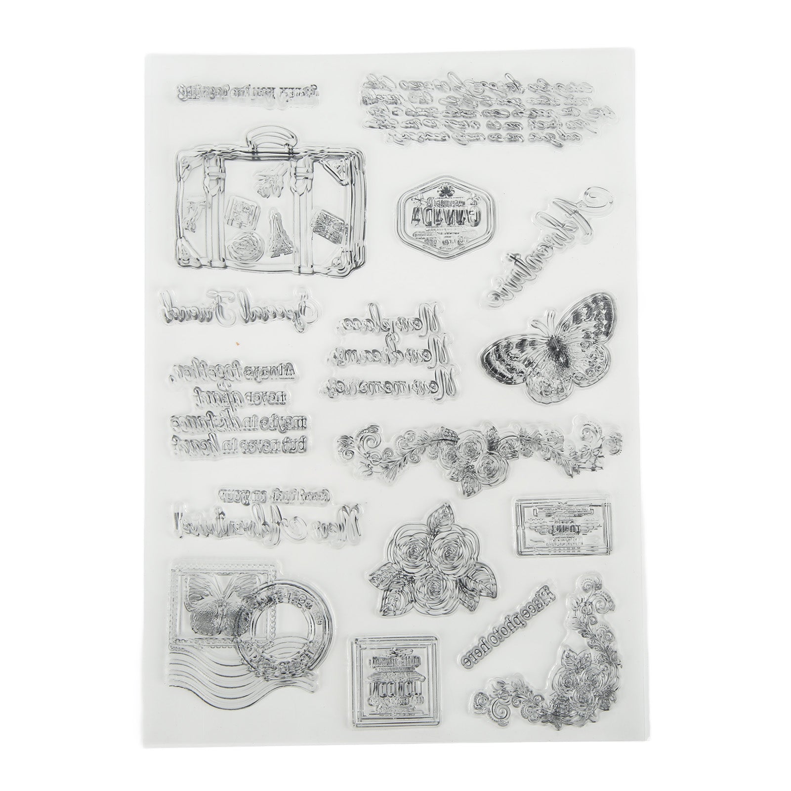 Clear Stamps Paste Repeatedly DIY Production Clear Imprint TPR Card Making Stamps for Photo Album Invitation