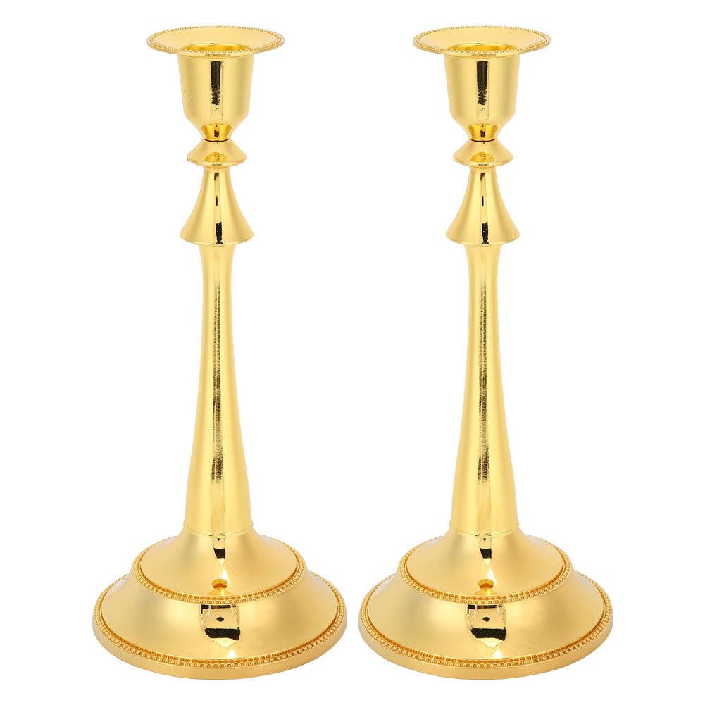 2Pcs Innovative European Style Single Head Candlestick Candle Holder Home Wedding DecorationGold