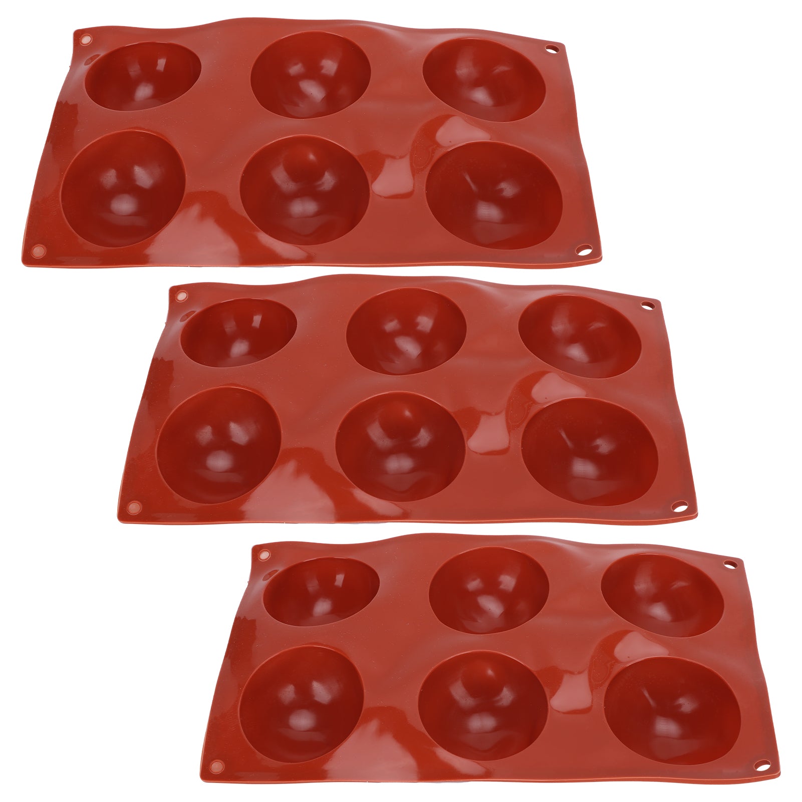 3Pcs Semi Sphere Silicone Mold DIY Baking Making Hot Chocolate Cake Dessert Jelly Dome Mousse L6 Semi Sphere 58085