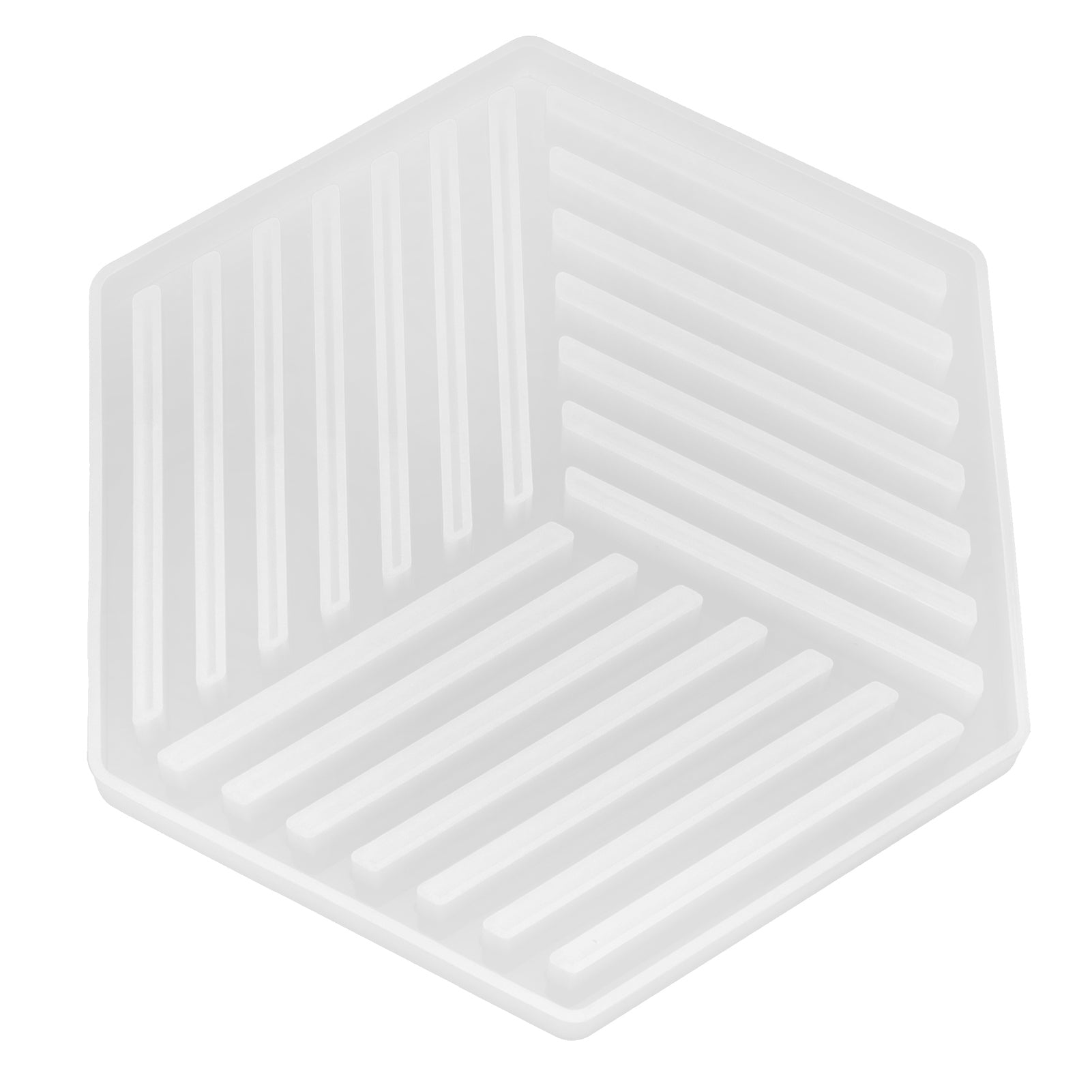 Silicone Mold DIY Flexible Durable Soft Hollow Stripe Coaster Glue Mould for Making Gifts