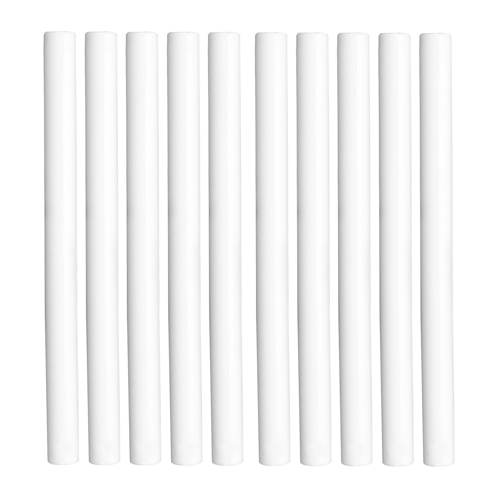 10Pcs Sealing Wax Sticks MultiColor Small Round Stamp Tools for DIY Invitations Cards Envelopes(White )