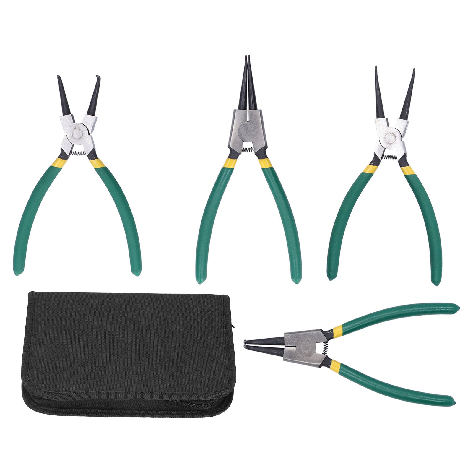 4Pcs Circlip Pliers Set Anti Slip Design Comfortable Grip 4 Different Pliers High Hardness Long Needle Nose Pliers Sets