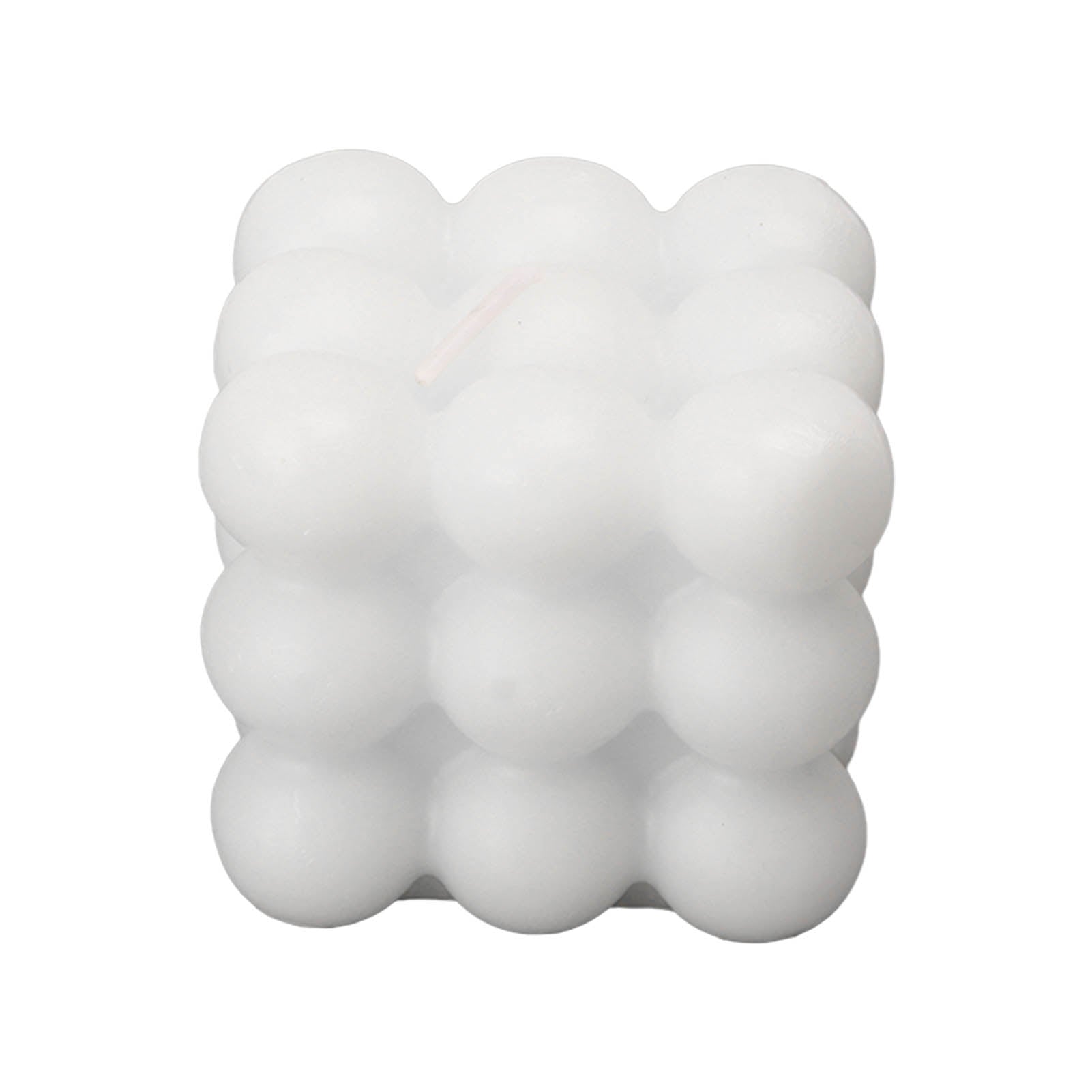 Cube Scented Candle White Handcrafted Elegance Cube Soy Wax Candle for Home Decoration Scenery Props