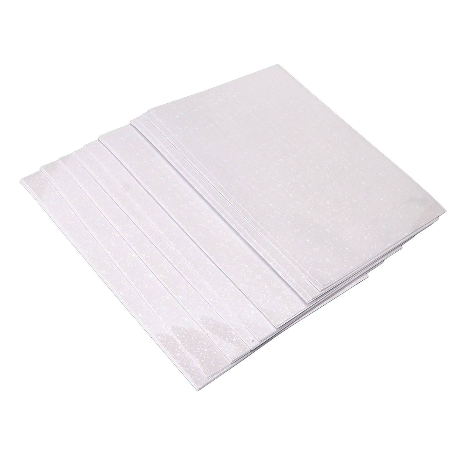 50 Sheets Holographic Cold Laminate Sheet Cuttable Waterproof Scratch Resistant A4 Cold Laminating Sheets for Badge Type 2