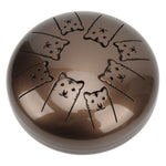 5.5in Tongue Drum 8 Tone Steel Ti Alloy Hand Drum Set Percussion Instrument Tiger Pattern