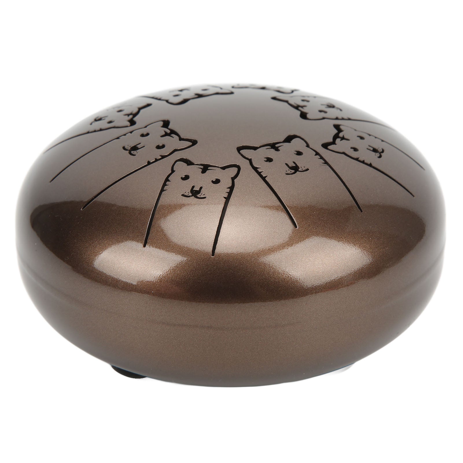 5.5in Tongue Drum 8 Tone Steel Ti Alloy Hand Drum Set Percussion Instrument Tiger Pattern
