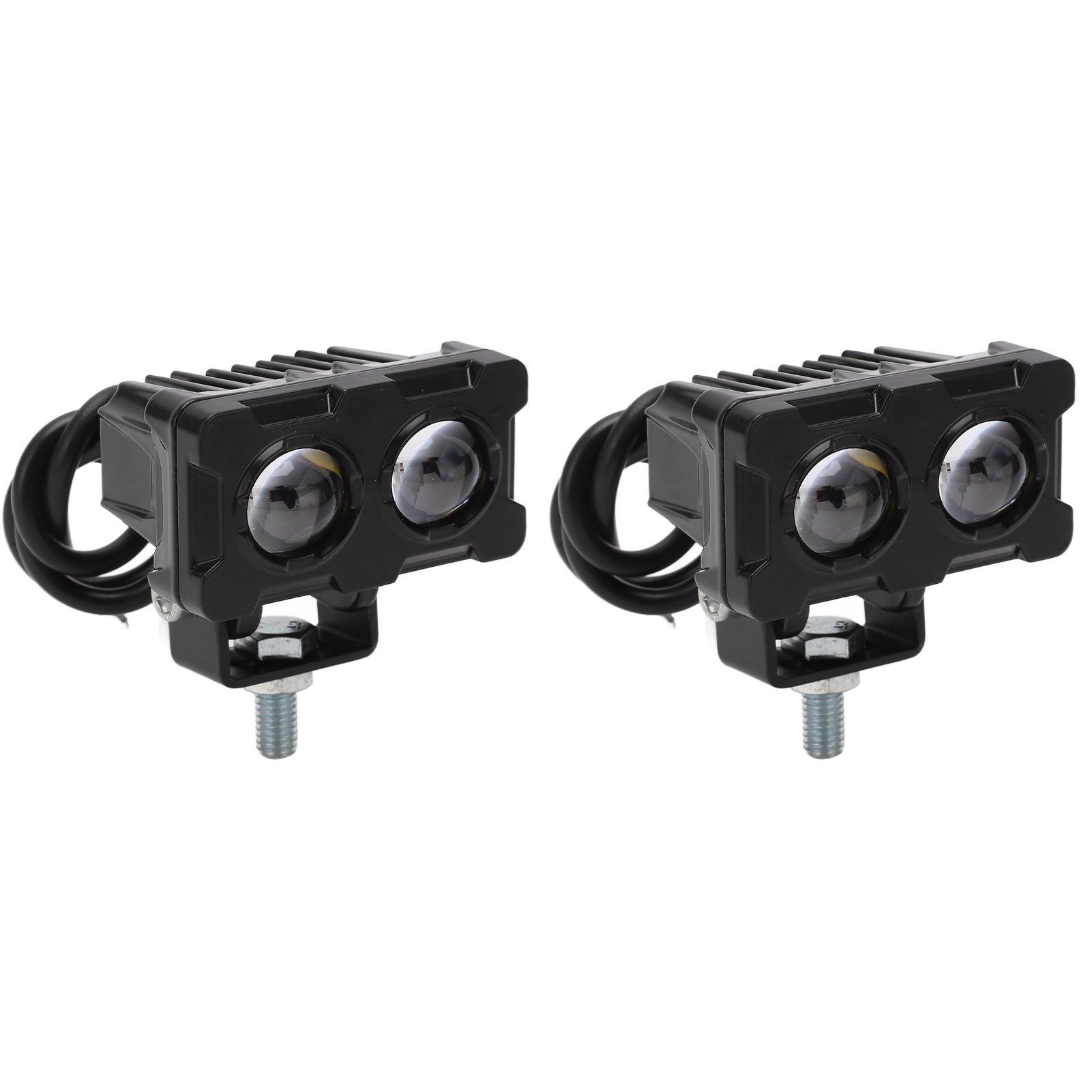 1 Pair Motorcycle LED External Work Light Fit for Motorbike Off Road UTV ATV with M8 Mounting Aperture