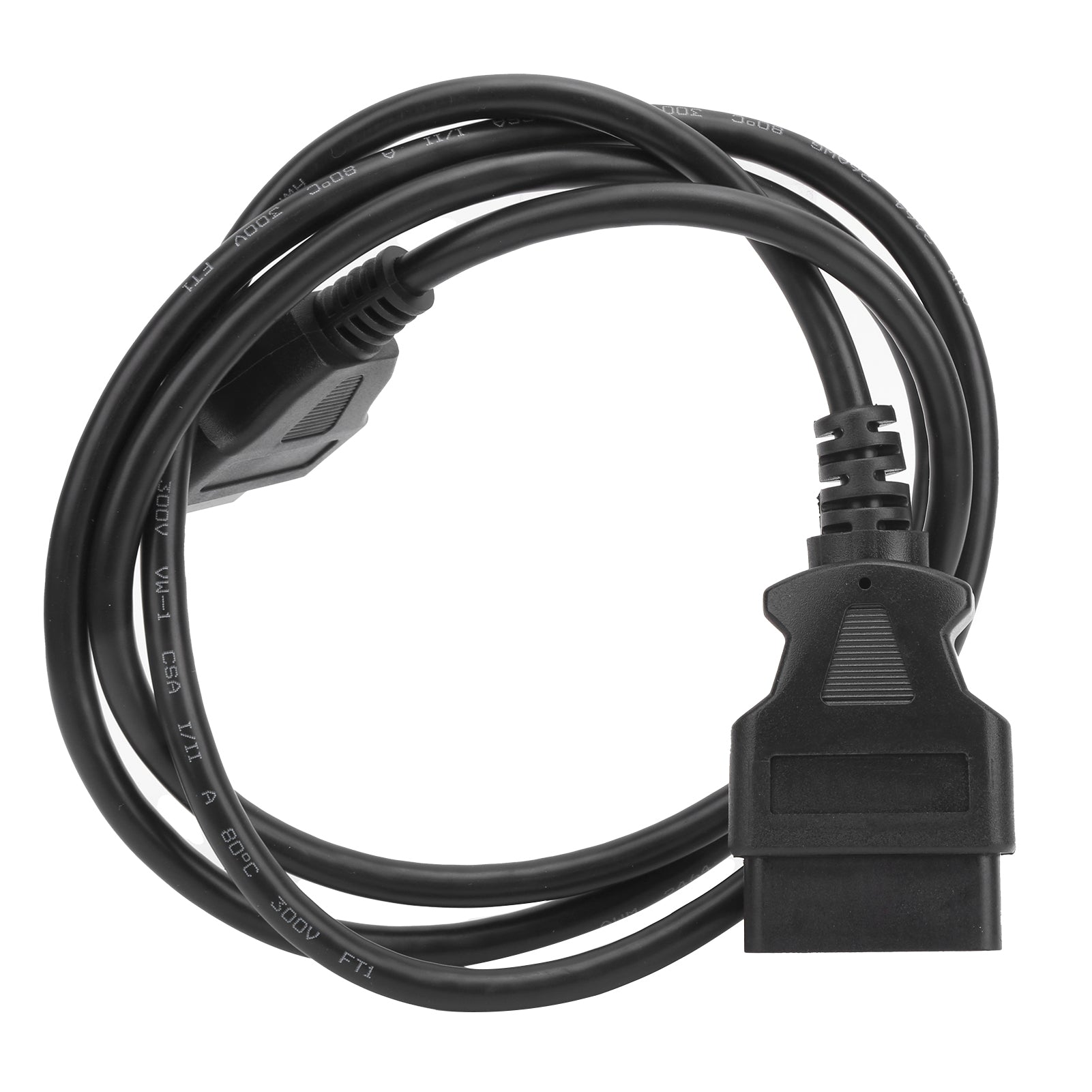 1.5m/4.9ft OBD2 Diagnostic Cable Extension Line 16Pin to 16Pin Auto Parts DC 12V