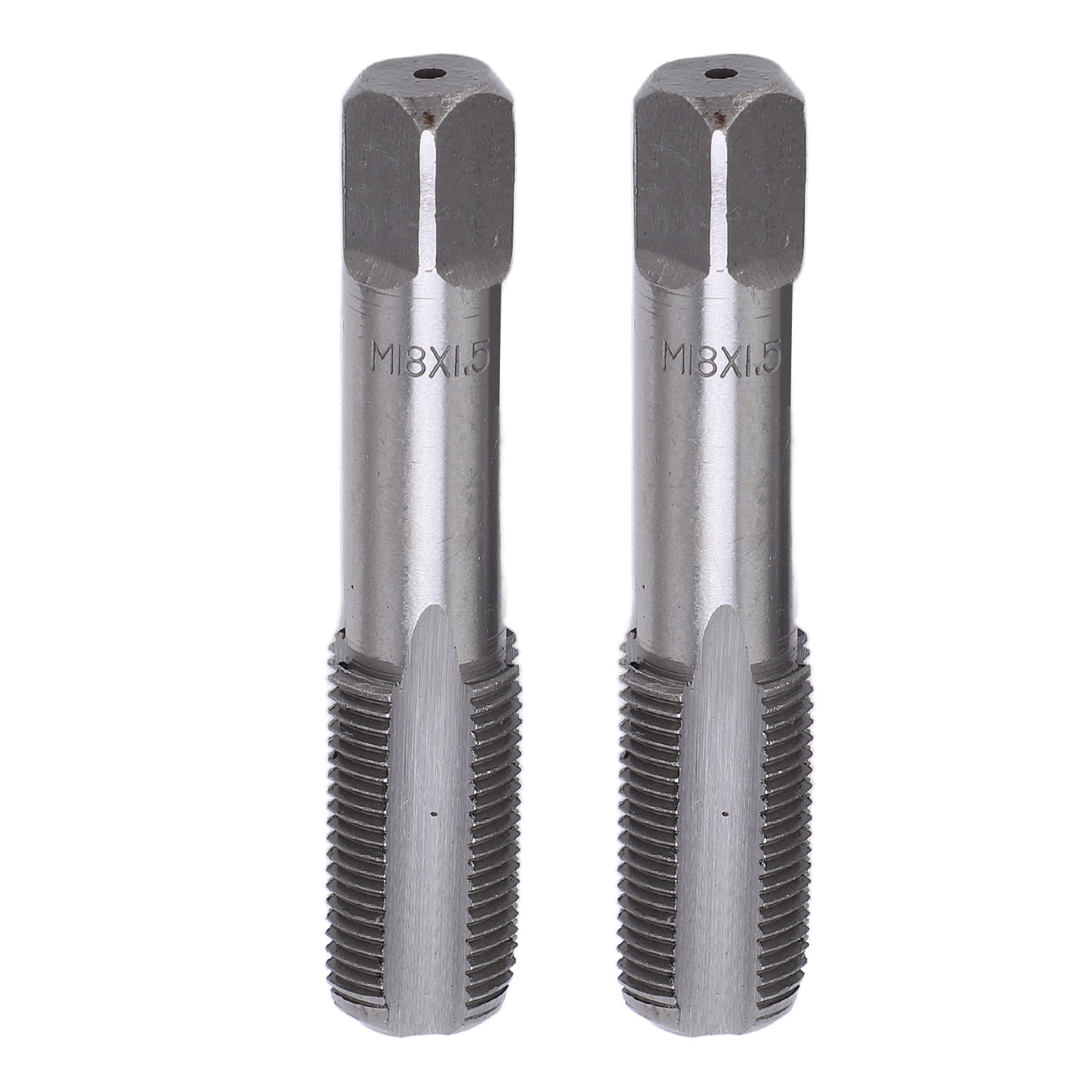 2Pcs Straight Flute Tap High Speed Steel Metric Hand Flute Tap Standard Screw Tapping ToolM18x1.5