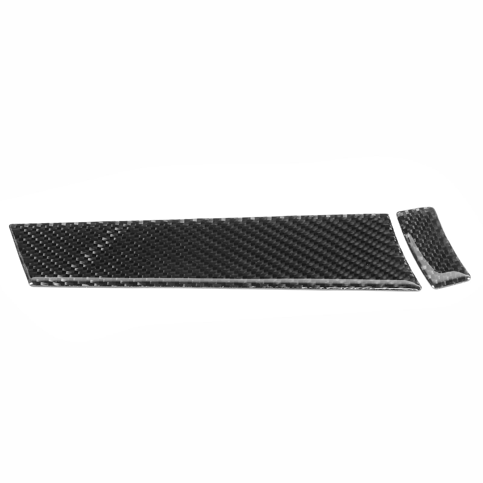 2pcs Carbon Fiber Driver Dashboard Panel Trim Cover Fit for Mitsubishi Lancer 2008‑2016 LHD