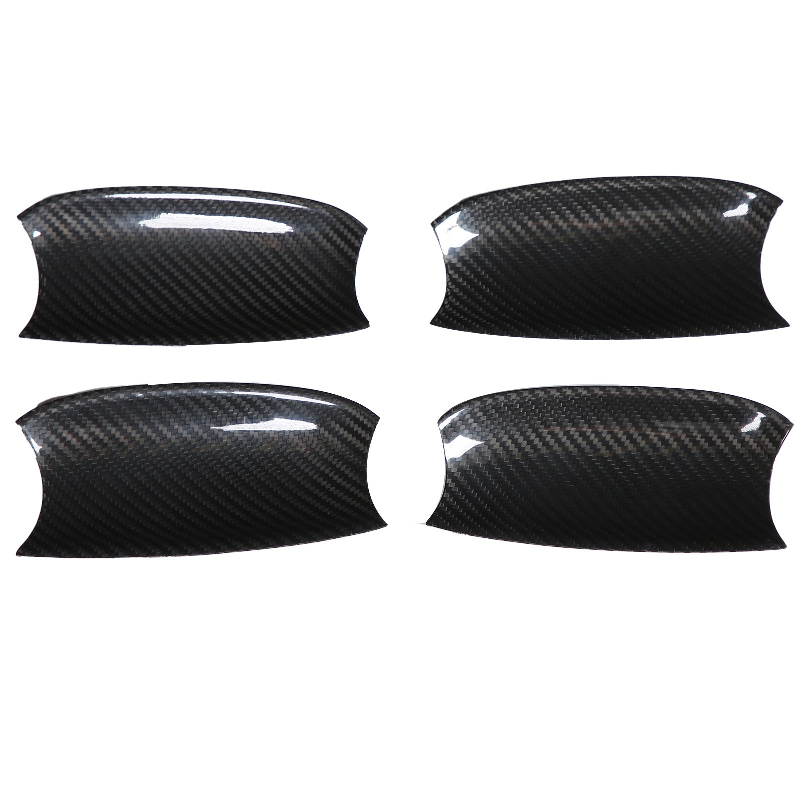 4pcs Car Exterior Door Bowl Handle Trim Cover Carbon Fiber Decoration for Cayenne 2018‑2020