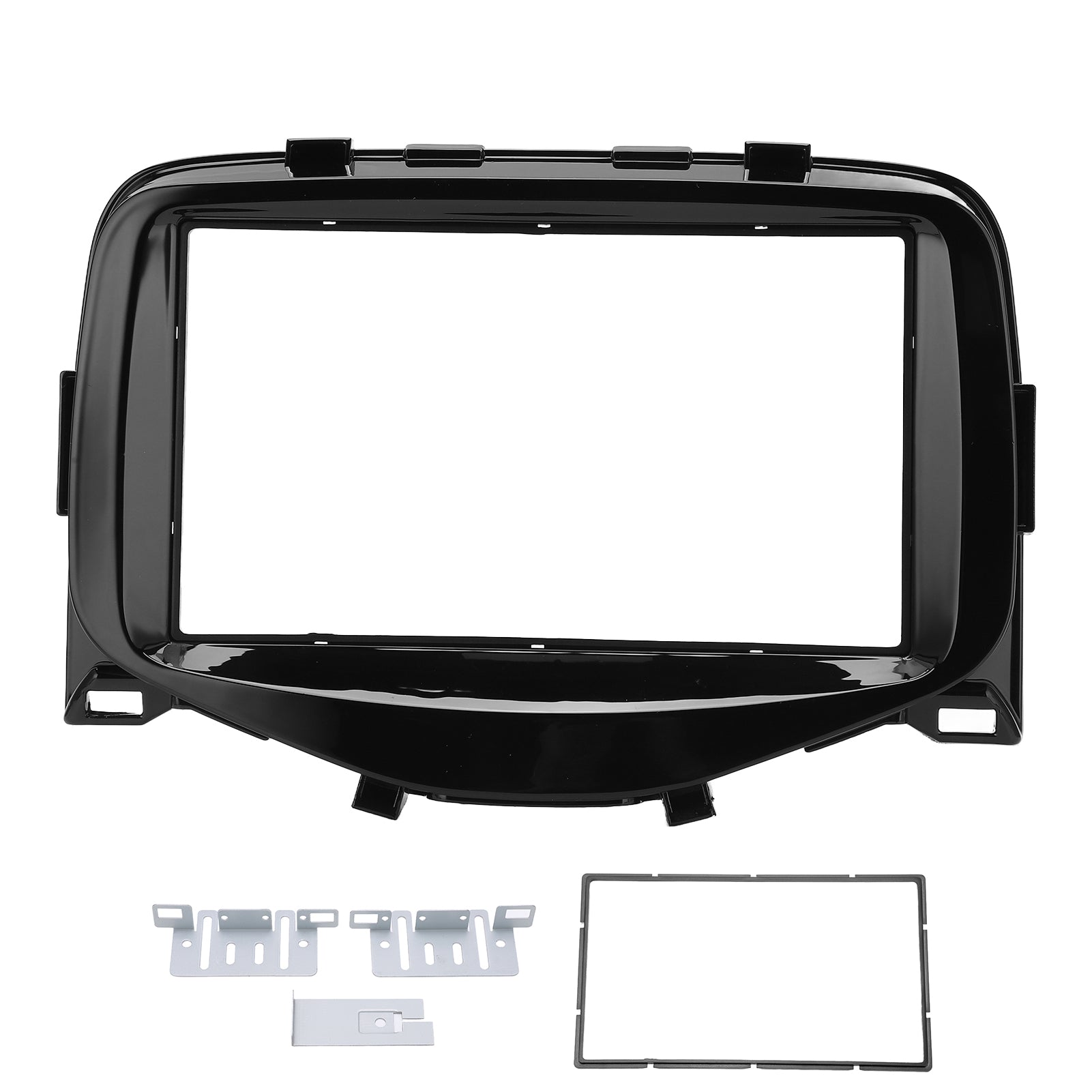 2DIN Car Radio Fascia Trim Central Control Dashboard Panel Replacement for AYGO 2014‑2015