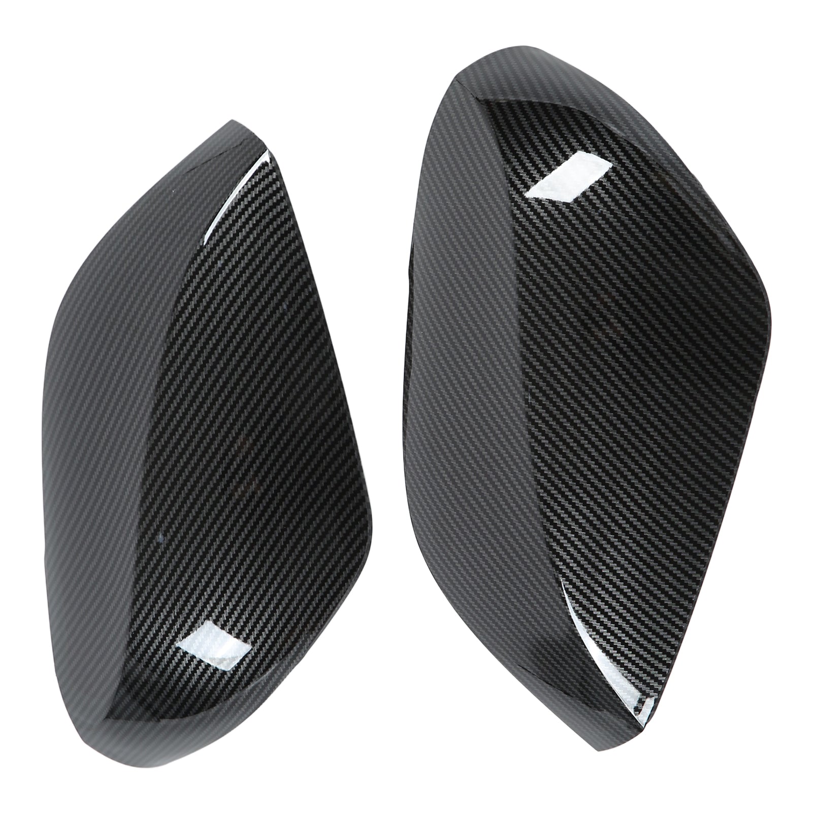 1 Pair Mirror Cover Cap Exterior Carbon Pattern Replacement for Infiniti QX50 2014‑2020