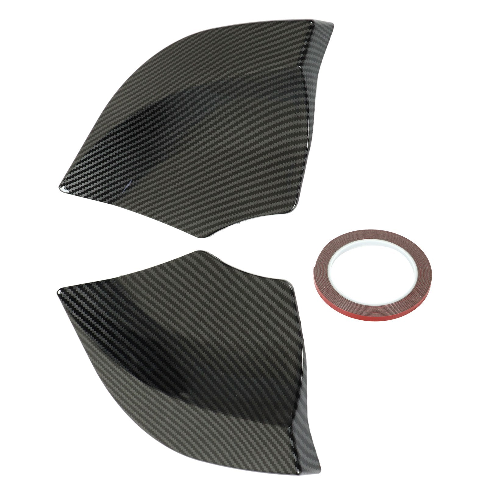 1 Pair Rear Bumper Splitter Replacement ABS Plastic Automobile Rear Bumper Diffuser Left and Right Carbon Fiber Style