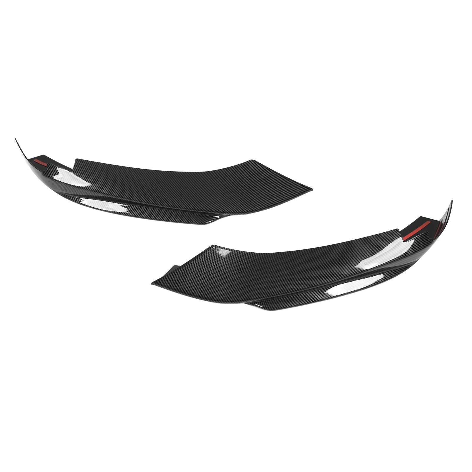 1 Pair Front Bumper Lip Spoiler Carbon Fibre Style Replacement For 4 Series F32 F33 F36 M Sport 2014‑2020