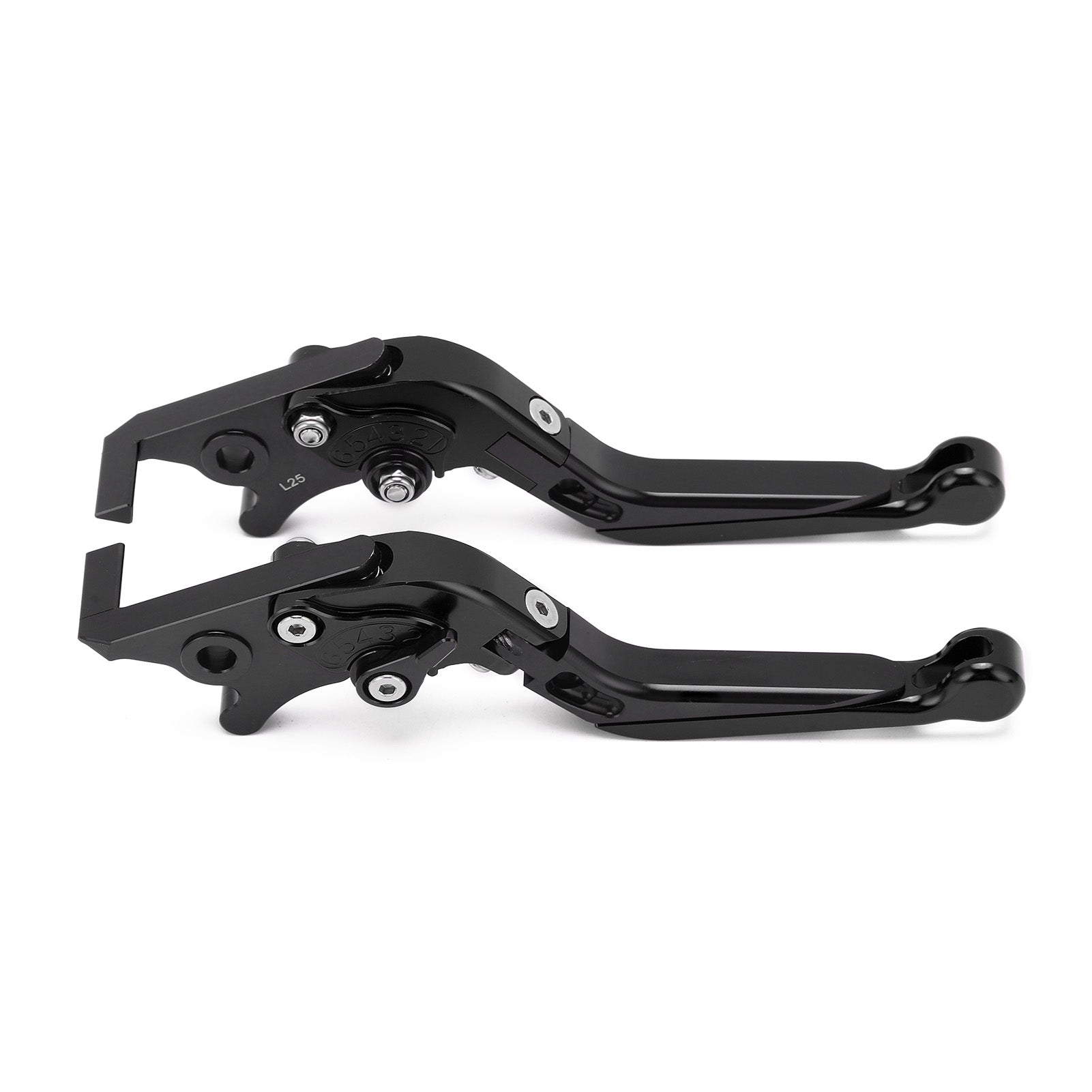 2 Pcs Motorcycle Left Right Brake Levers Motorcycle Modification Accessories Pit Dirt Motocross Parts Replacement for YAMAHA NMAX 155 2015‑2021Black