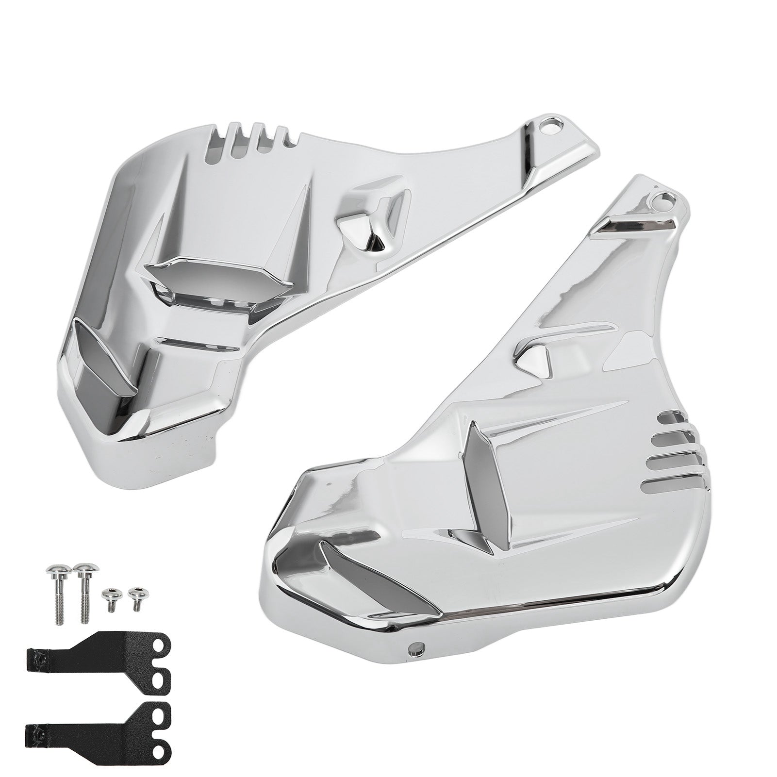 1 Pair Motorcycle Front Brake Caliper Cover Brake Caliper Protector Guard Replacement for Gold Wing 18‑21Electroplating Chrome