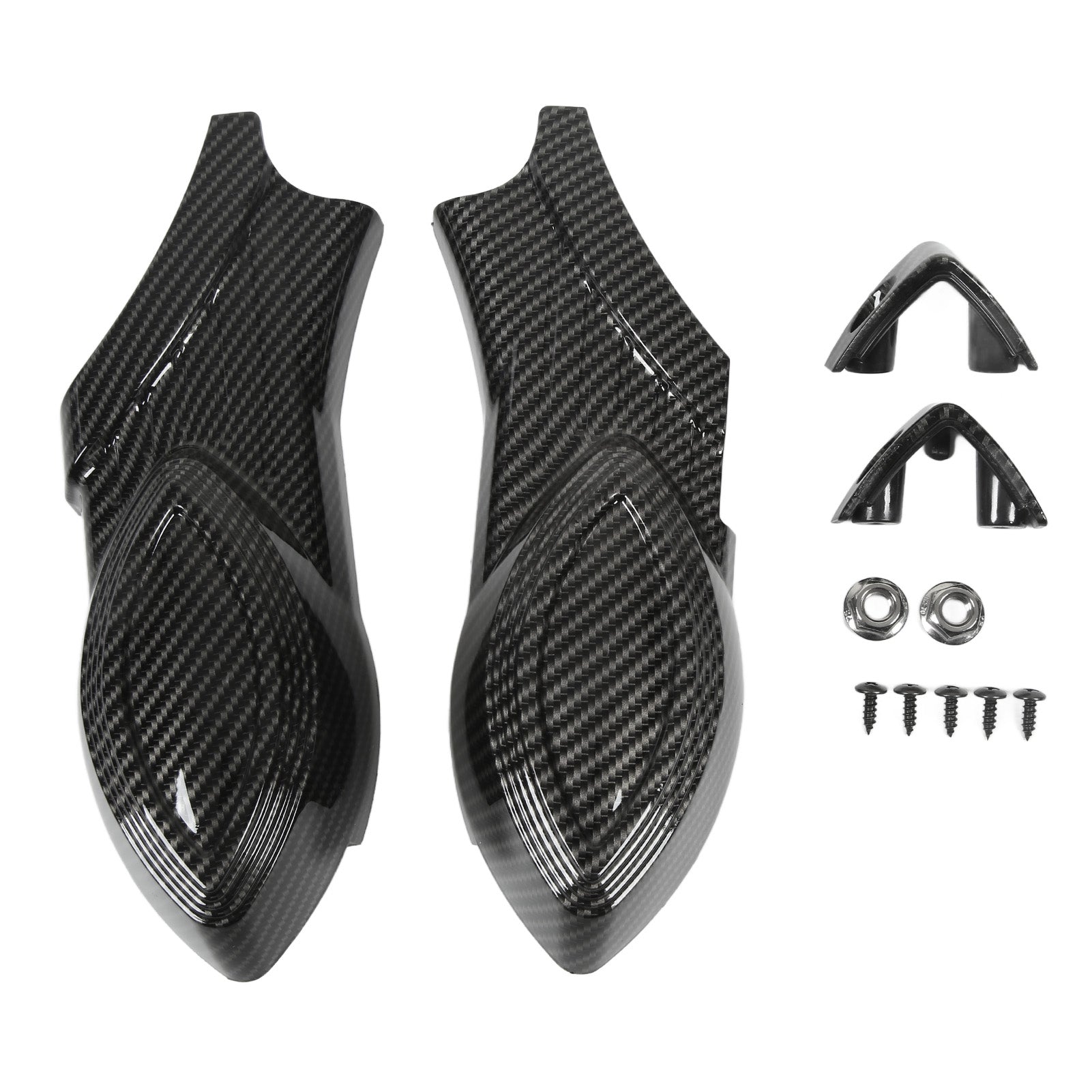 1 Pair Motorcycle Rear Swingarm Axle Bolt Covers Carbon Fibre Pattern Replacement For Indian Scout 2015‑2022