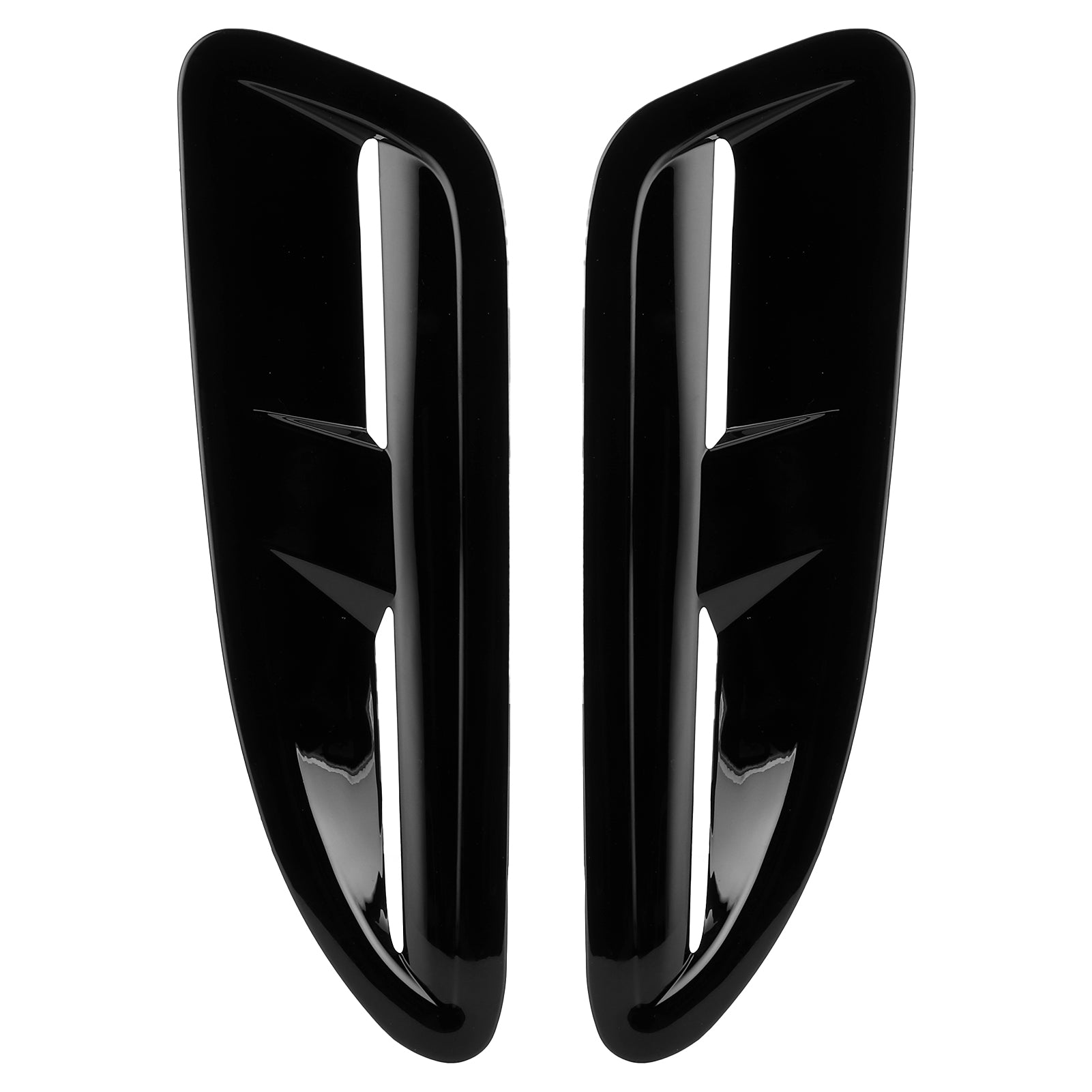 2pcs Bonnet Vents Hood Scoop Vehicle Exterior Outlet Glossy Black Fit for Jaguar XKR/XK8