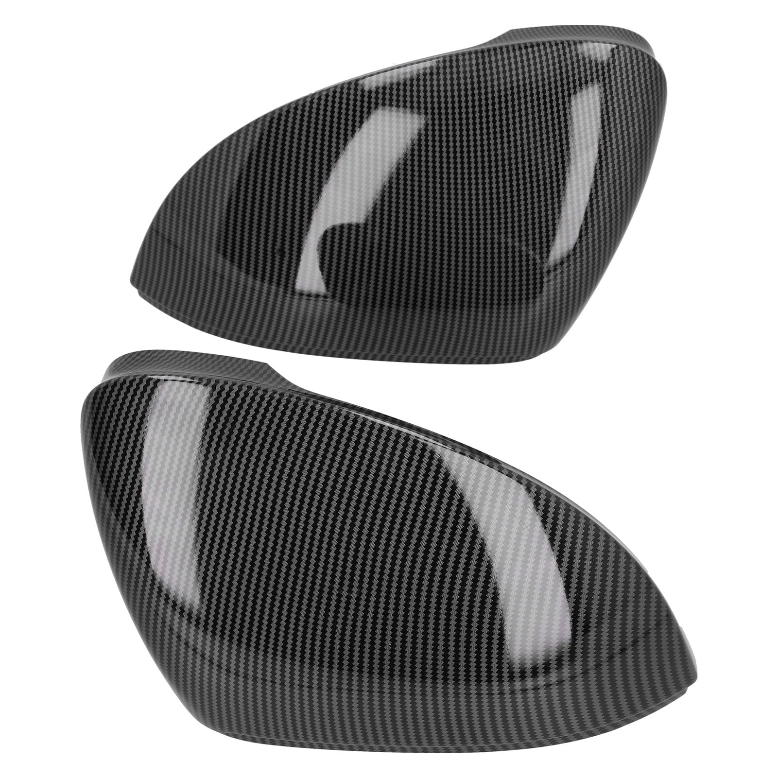2PCS Side View Mirror Cover Left Right Carbon Fiber Look Replacement for MK8 Standard 2021+(With Lane Assist )