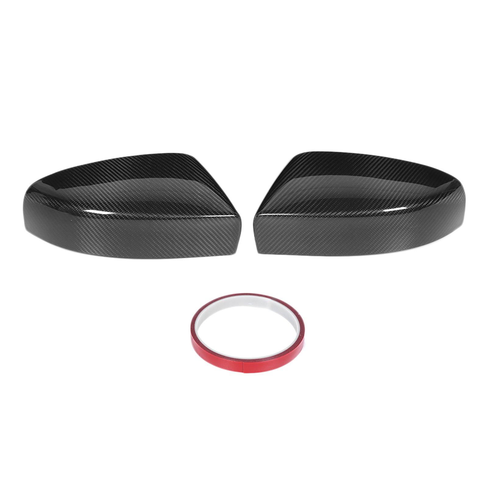 1 Pair Rearview Side Mirror Cover Cap Carbon Fiber Trim Replacement for Maserati Quattroporte Ghibli 2017‑2020