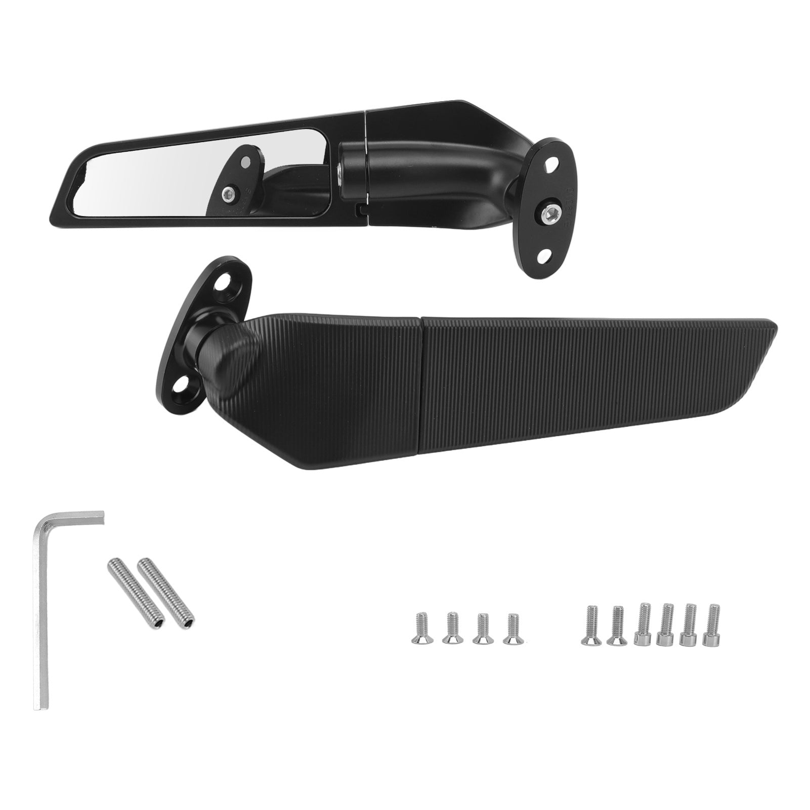 1 Pair Motorcycle Rearview Mirror Wind Wing Aluminium Alloy Side Mirror Replacement for CBR500R CBR1000RR