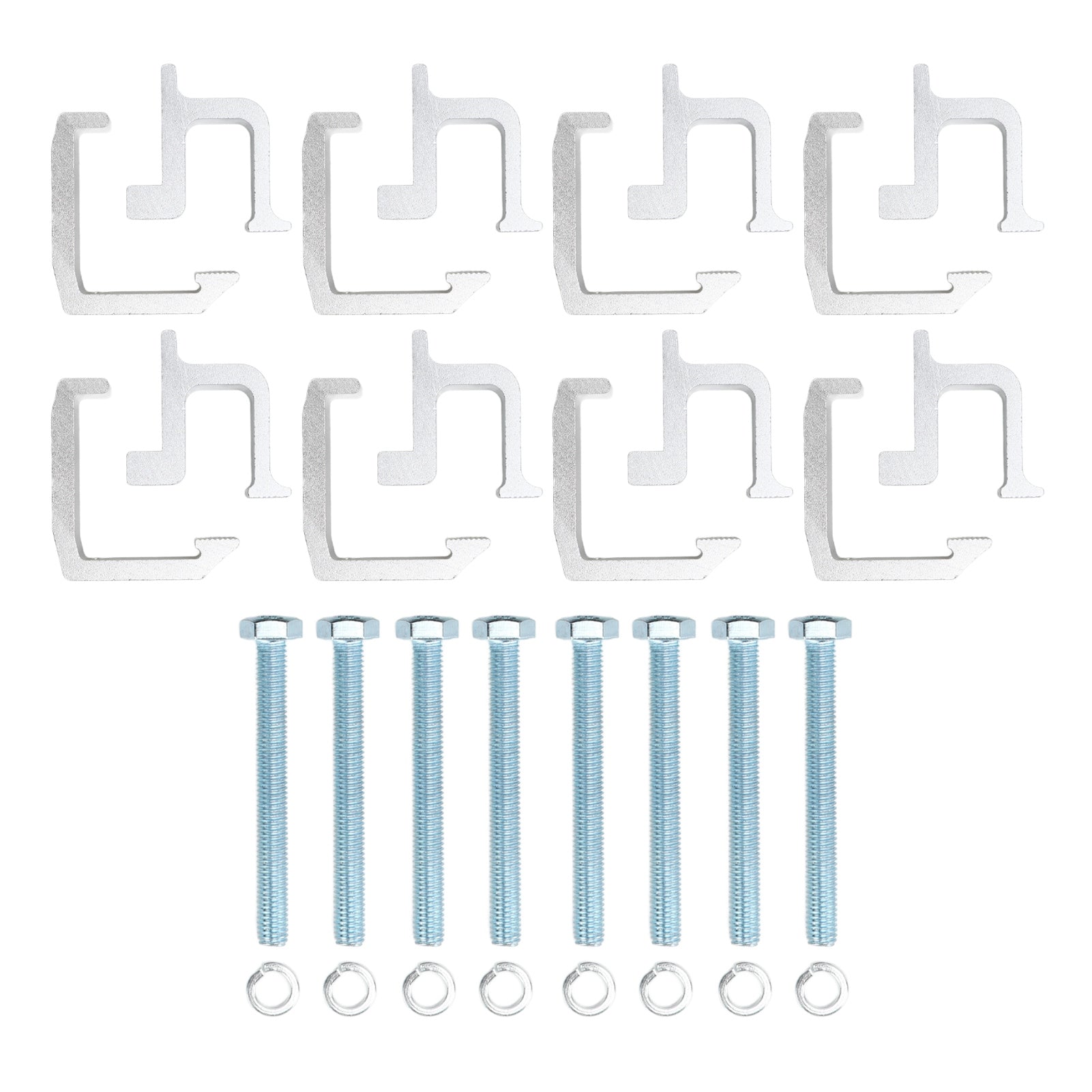 16Pcs Truck Bed Cap Topper Mount Clamps Camper Shell Clips Replacement for Chevy Silverado 1500 2500 3500 Silver