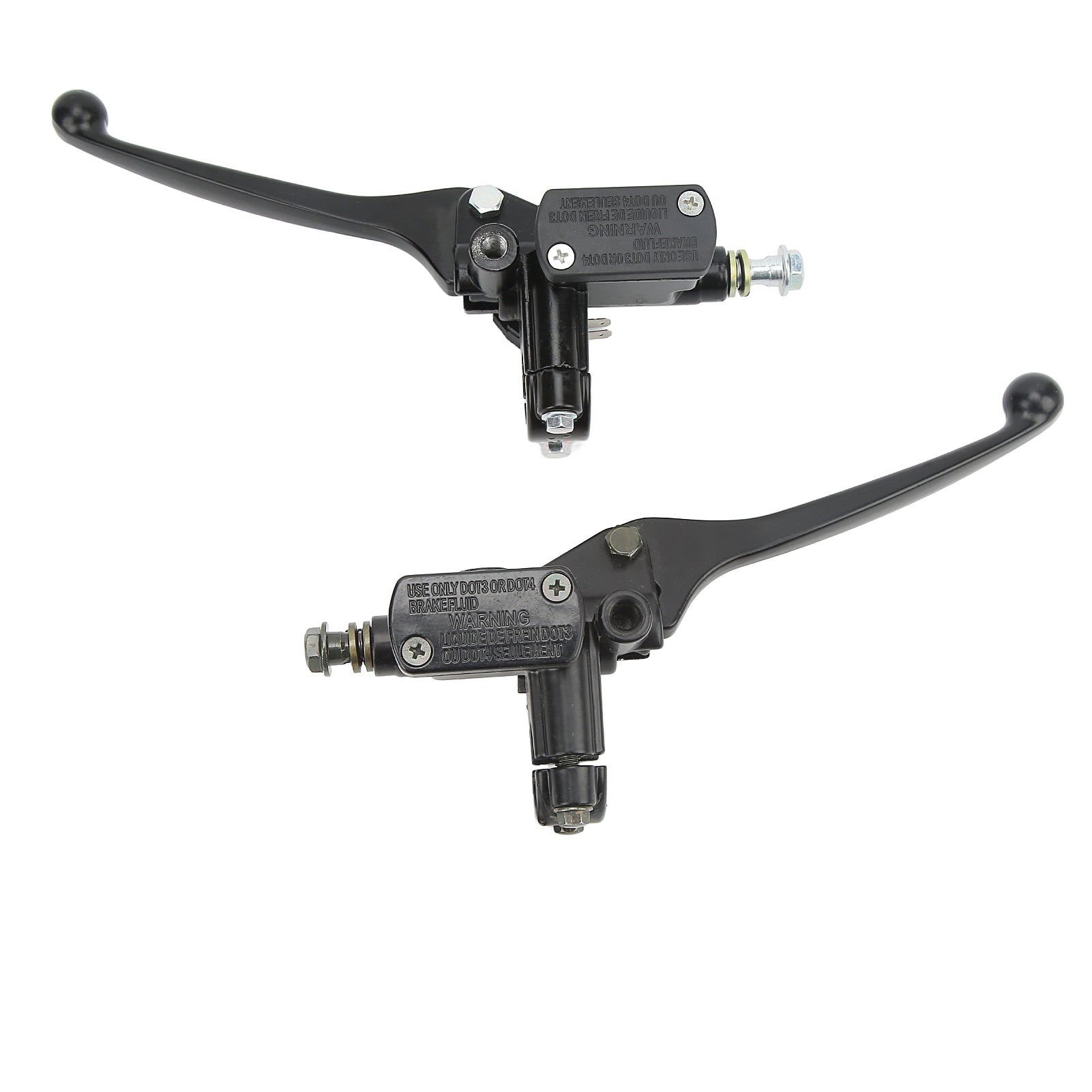 1 Pair 22mm/0.87in Brake Clutch Master Cylinder Lever Black for Gy6 50cc 110cc 125cc 150cc 250cc Scooter