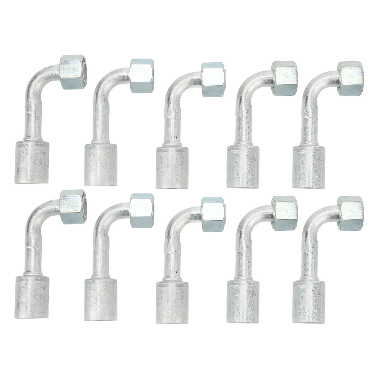 10 Pcs 5/8in Air Conditioning 90 Degree Beadlock AC Splicer Hose Fittings Adapter for Car Truck