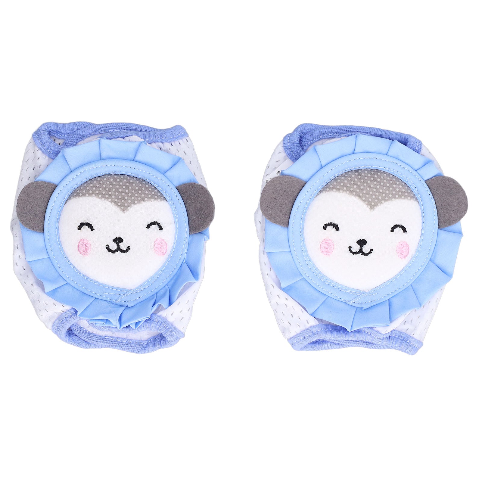 2pcs Cartoon Adjustable Knee Pads Ventilate Baby Crawling Knee Pads Kids Cute Moving Slip Proof Protectors