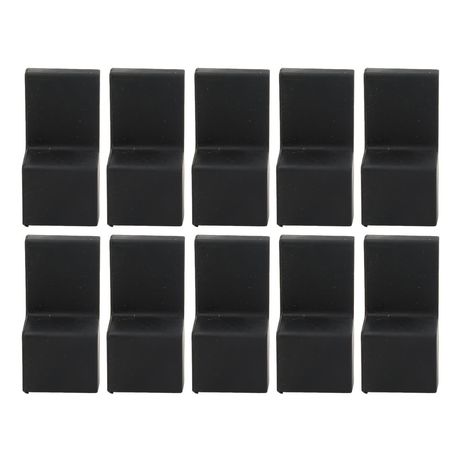10 Pcs Corner Protector H Shape Silicone 2.5x2.5x4.7cm Safe Flexible Furniture Corner Bumper Guards for Baby Right Black