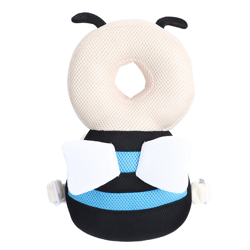 Baby Breathable Anti Fall Head Protection Pad Elastic Headrest Protective Pillow(Bee Mesh Type)