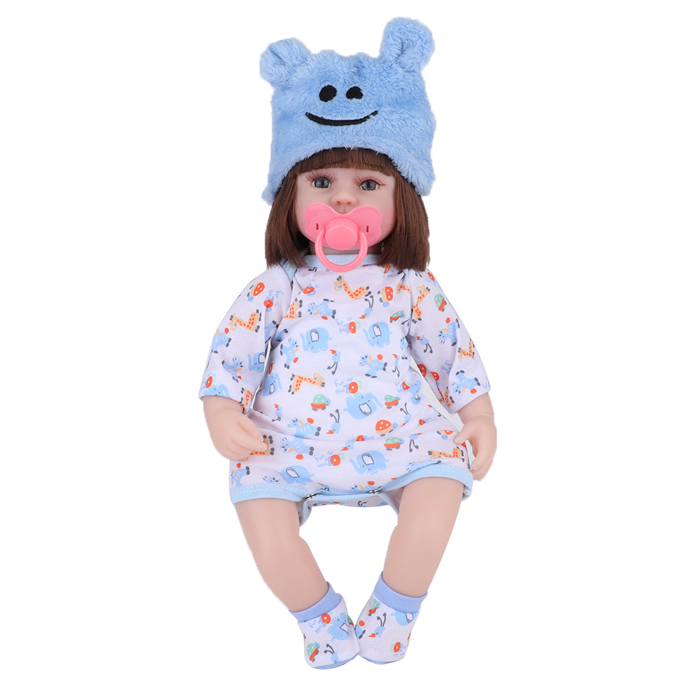 Reborn Infants Dolls Vinyl Full Body Lifelike Baby Dolls for Children GiftBlue