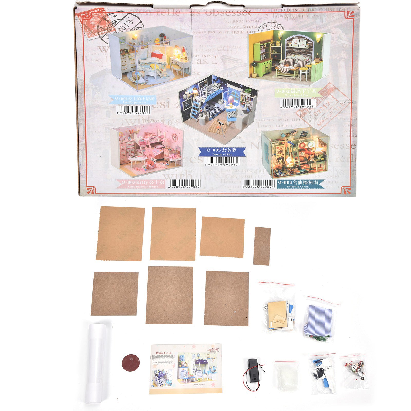 DIY Miniature Doll House Kit with Furniture Modern Wooden Dollhouse Model Kit Toy House