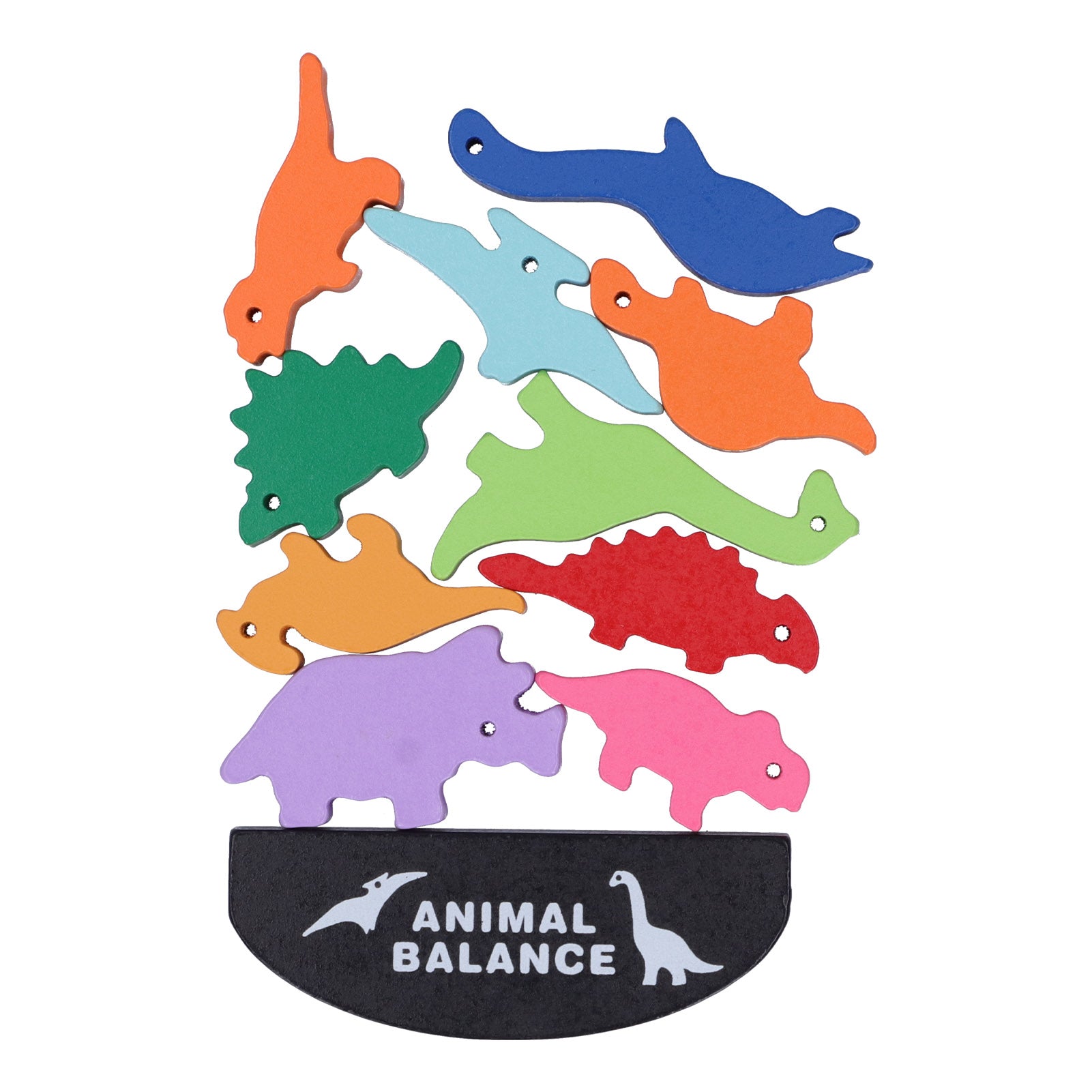 Children Wooden Stacking Blocks Animal Shape Balance Blocks Educational Toy Birthday GiftDinosaur