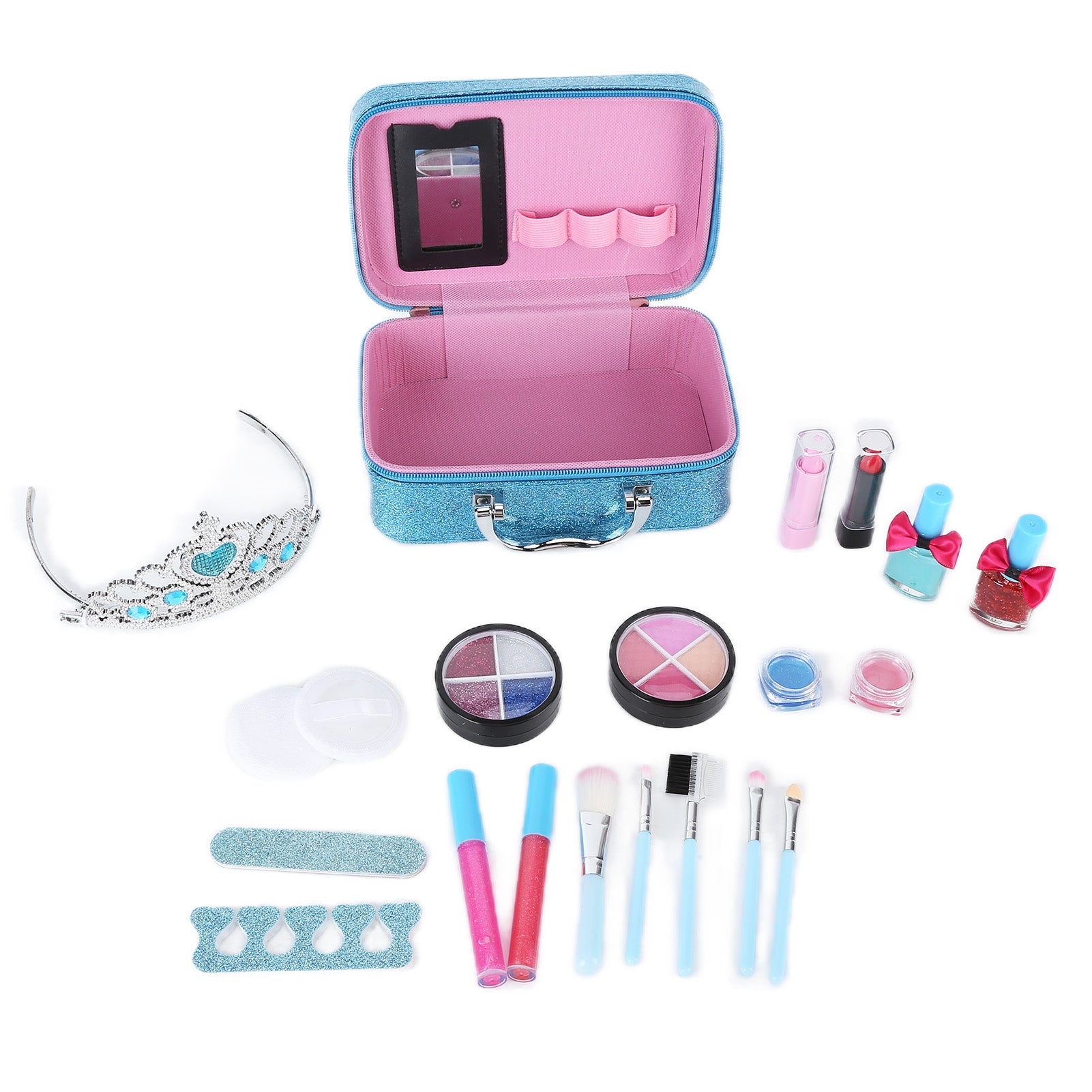 Kids Makeup Kit Lipstick Nail Polish Eyeshadow Makeup Tools Real Makeup Set for Girls