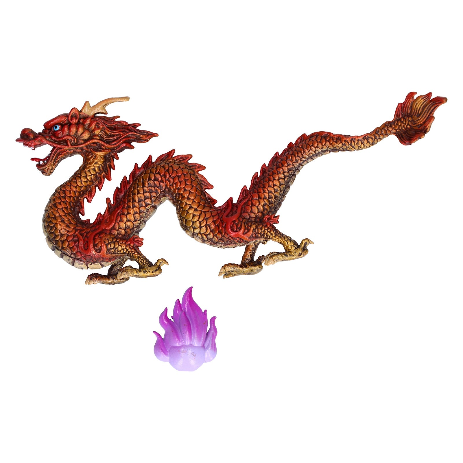 Chinese Dragon Toy PVC Sturdy Simulation Animal Model Ornament for Kids Above 3 Years Old Desktop Home BookshelfChina Red Dragon