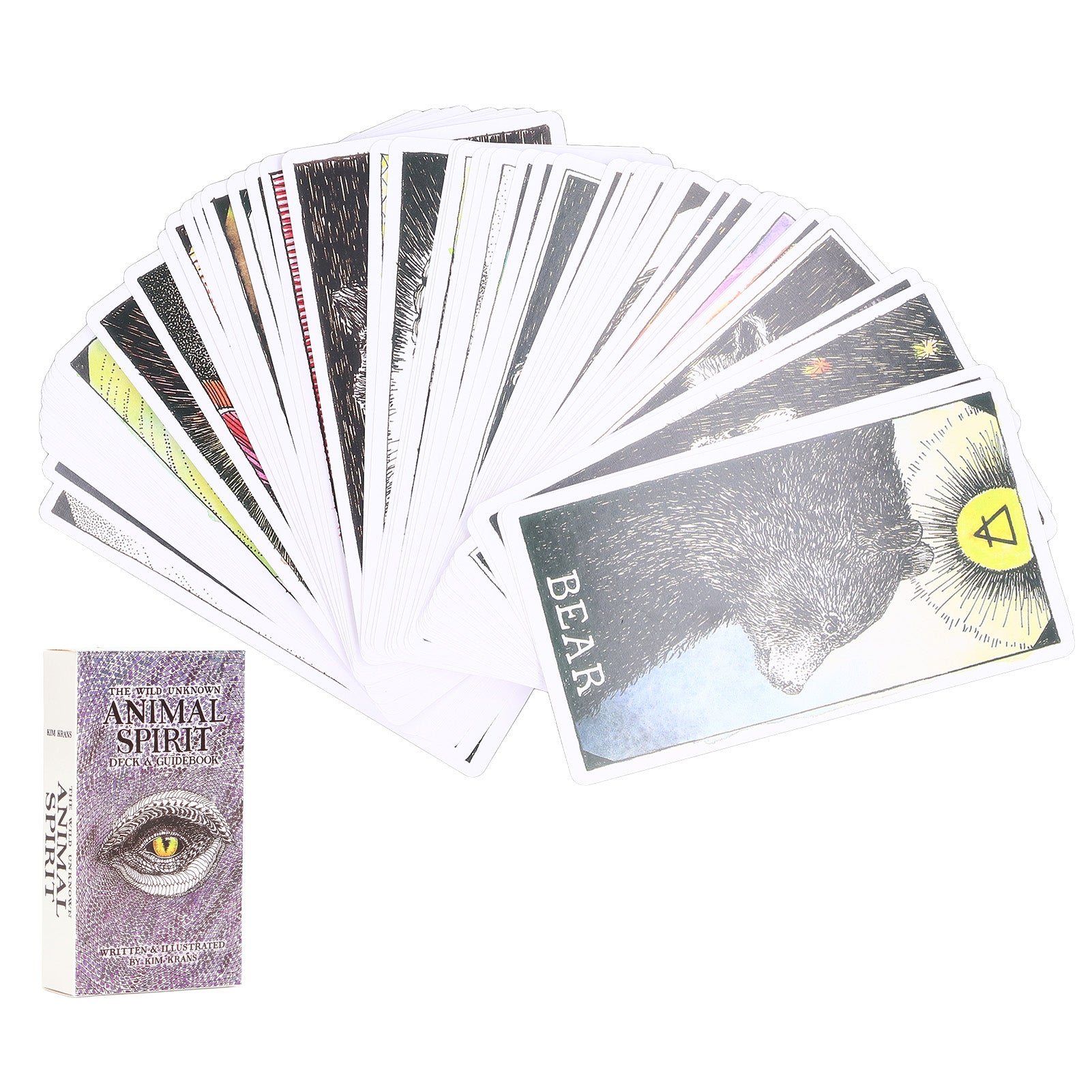 63 Decks Tarot Card Game Animal Theme Exquisite Picture Coated Paper Forecasting Card Toy