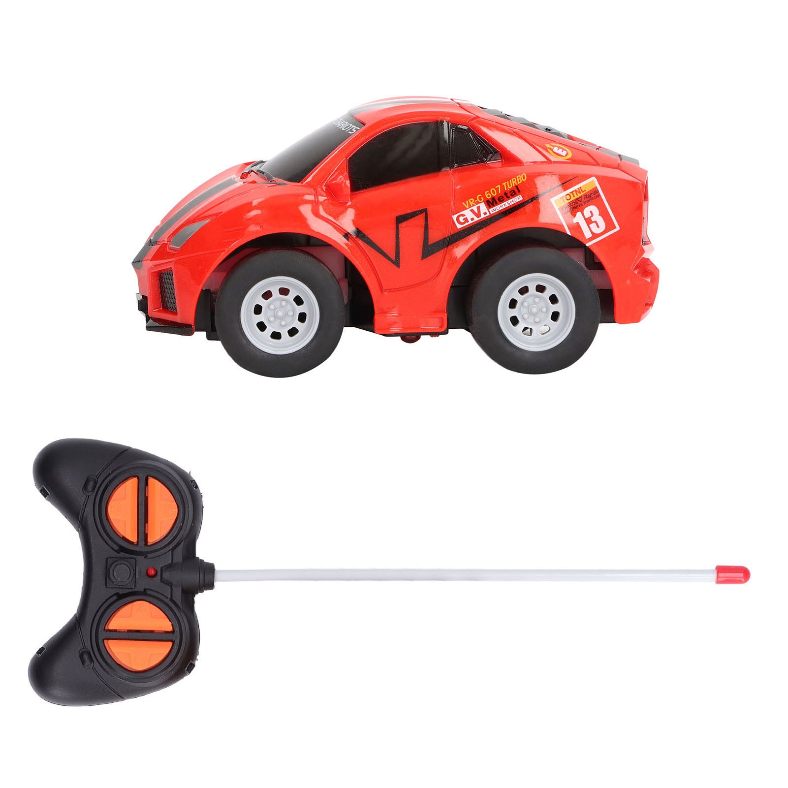 1/43 Scale Remote Control Car High Speed 4 Channels Simulated RC Car Toy for Indoor Outdoor 6148T Red