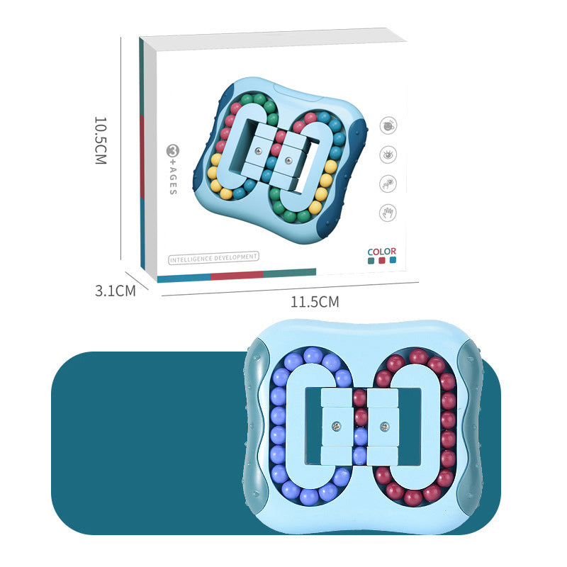 Rotating Bead Puzzle Educational Intelligence Development Interesting Space Imagination Children Toy Bead Puzzle Green