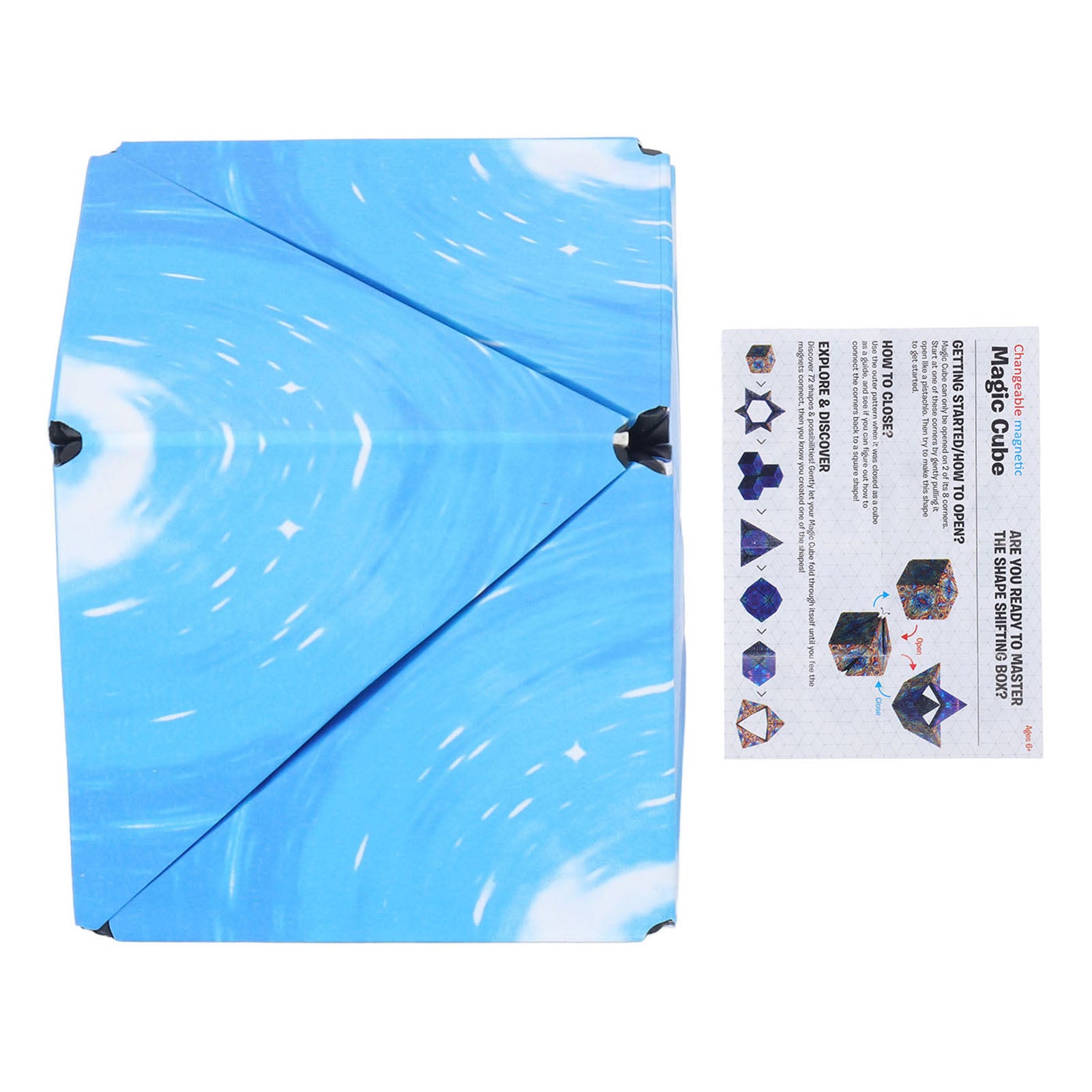 Shape Shifting Box Children Adult Funny Portable Anxiety Stress Relief Shape Transform Puzzle for Office Blue