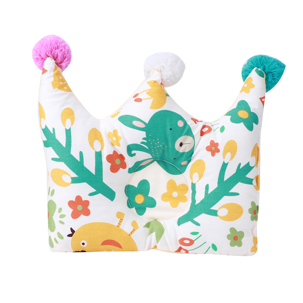 Prevent Flat Head Anti Roll  Pillow Head Protection Sleeping Cushion Infant Baby  NewbornForest Bird