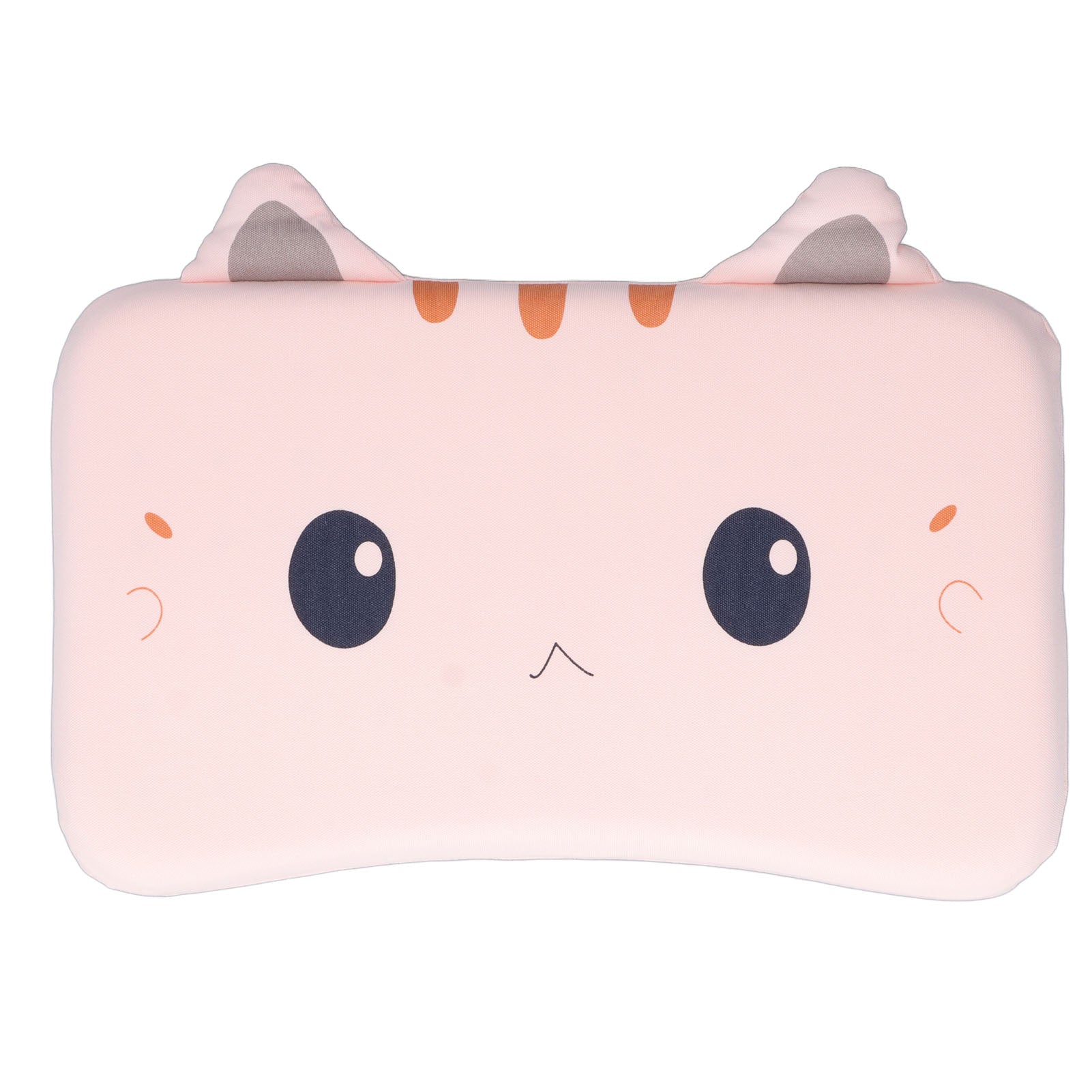 Baby Pillow Big Eyed Cat Shape Relieve Pressure Soft Comfortable Safe Cartoon Image Neck PillowPink