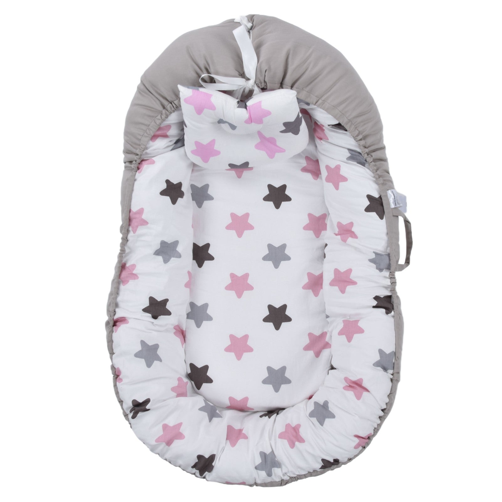 Baby Lounger Cute Elegant Soft Breathable Cotton Newborn Lounger for Bassinet Crib Shower Gift