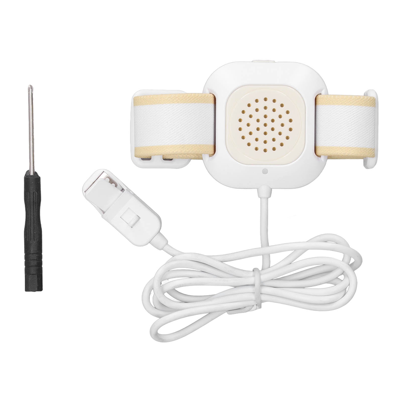 Bedwetting Alarm Sensitive Portable Flashing Vibration Voice Electric Potty Training Sensor Alarm for Kids Children White