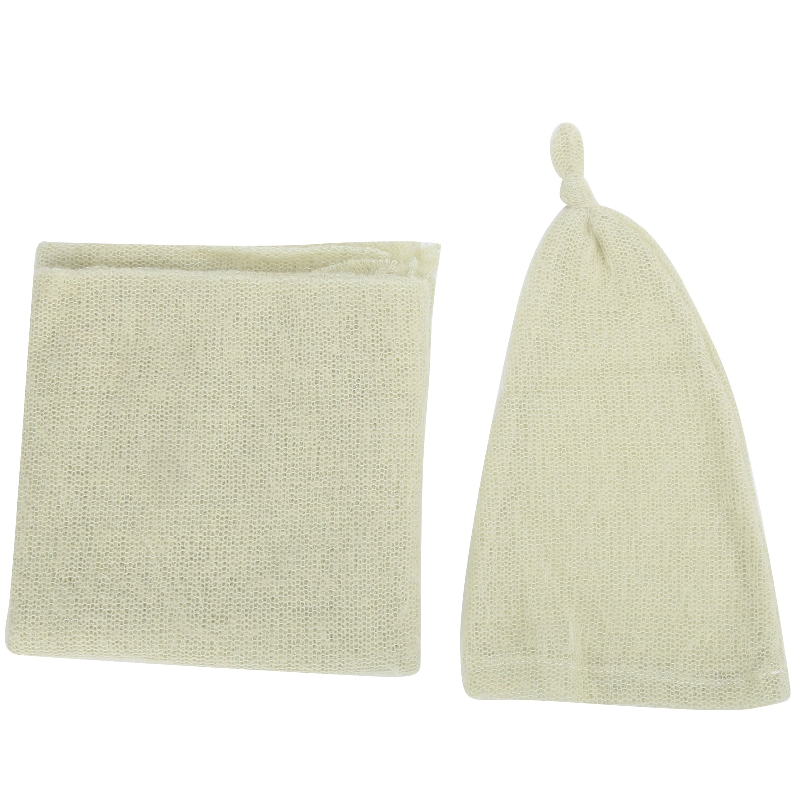 Infant Hat Wrap Set Newborn Baby Photography Props Baby Boys Girls Photography Prop(Light Green Hat Wrap)