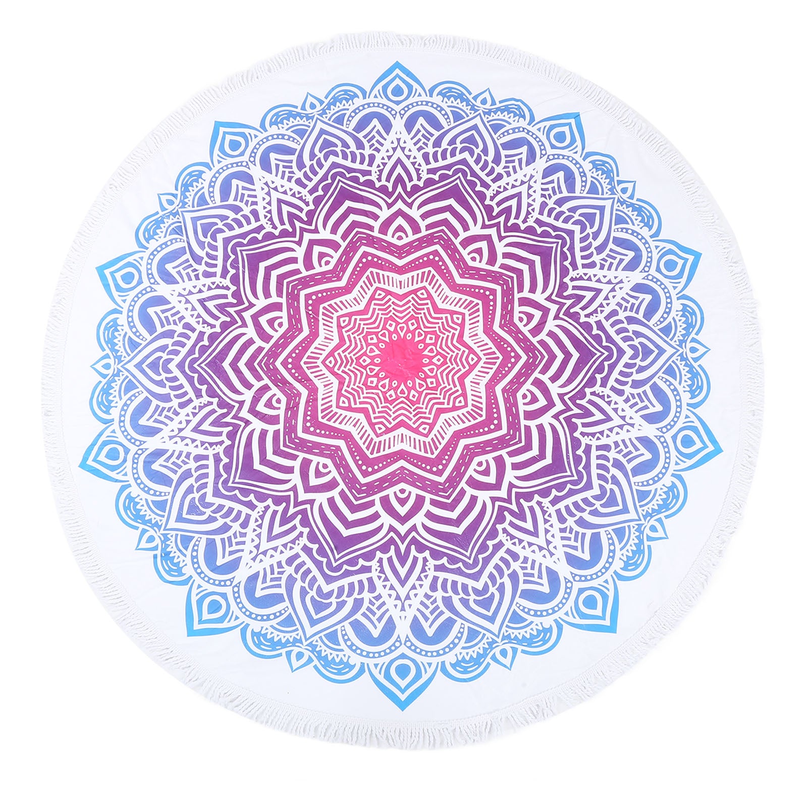 Round Beach Towel Blanket Circular Beach Tassels Blanket Oversized Picnic Mat for Kids5#