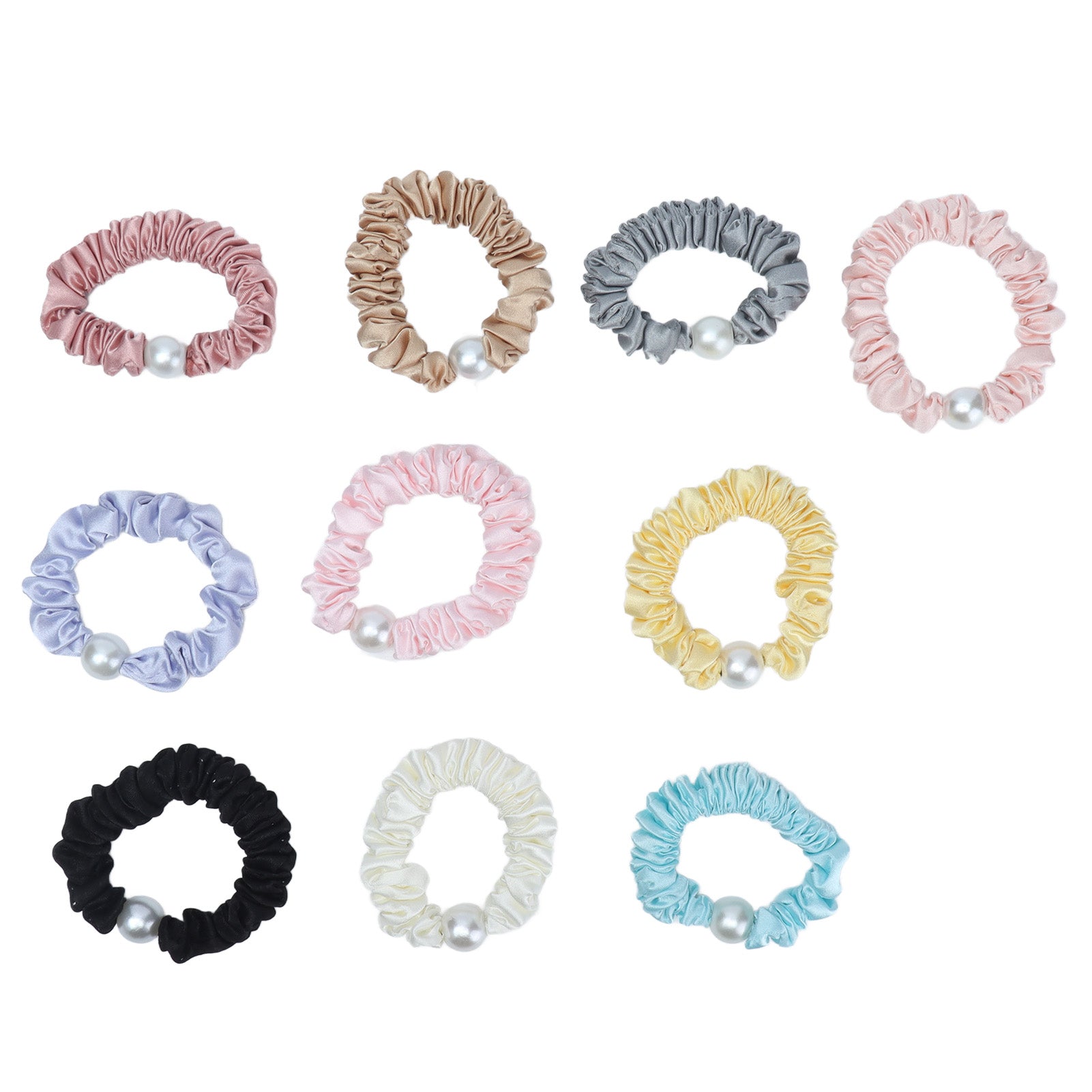 20pcs Artificial Pearl Elastic Hair Band Rope Hair Tie Ropes Scrunchie for Women Girls Hair