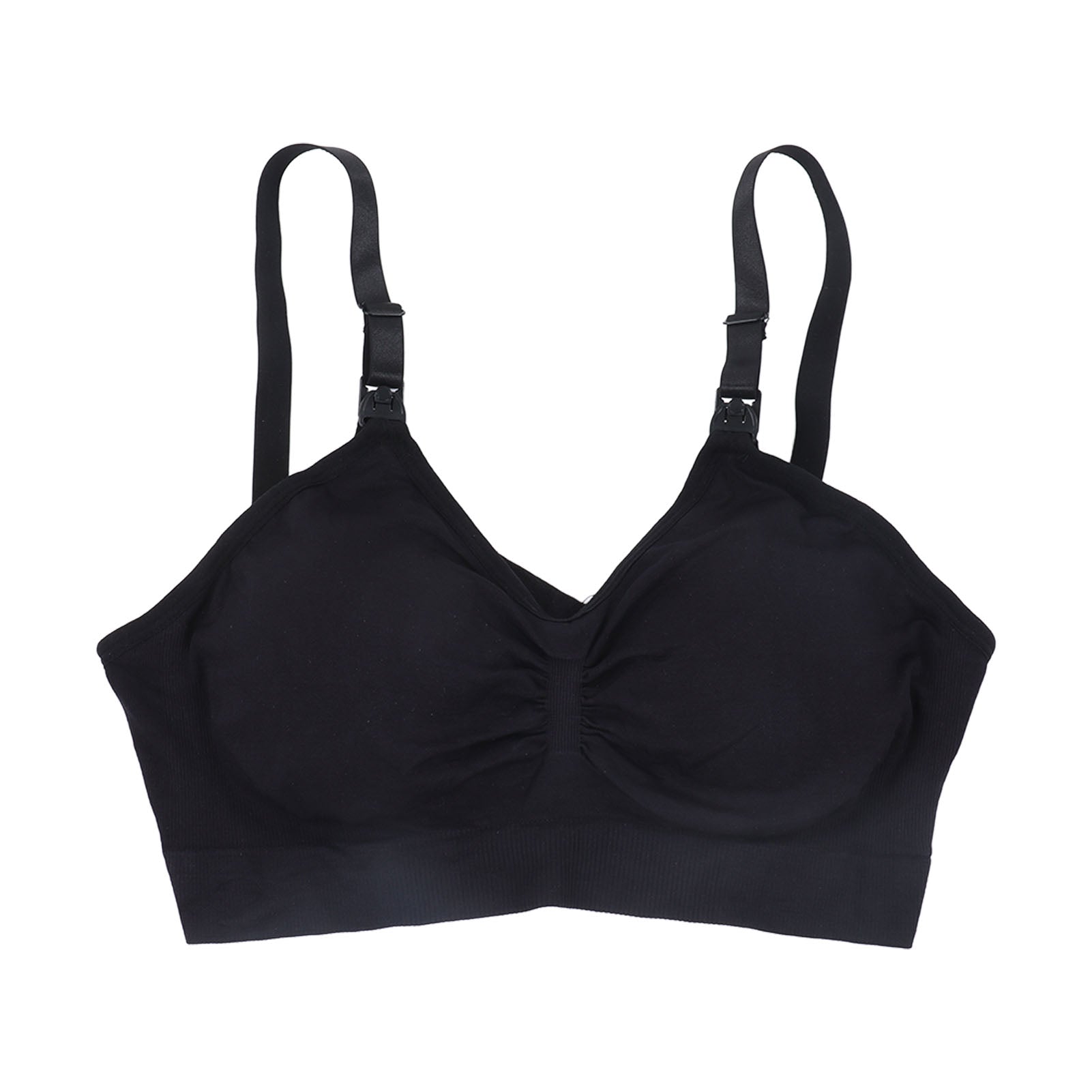 Hands Free Breast Pump Bra Adjustable Soft Breathable Pumping Nursing Bra for Puerpera Black XL